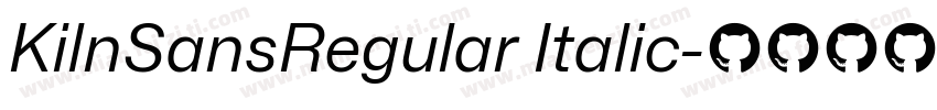 KilnSansRegular Italic字体转换
